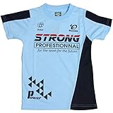 ボーイズキッズ[Blue Mart(ブルーマート)]男の子英字プリント入り|スポーツ半袖Ｔシャツ|綿100％ 120cm Ｃ柄-サックス