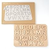 No.215　ABCボード / 4cm セット　　木のおもちゃ　組木 OSKオガワ精機