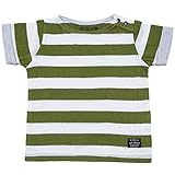 2017年 夏物 un-deco アンデコ ワッフル ジャガードボーダー 半袖Ｔシャツ カーキ◇90cm