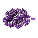DealMux 80pcs 3Aカーヒューズ自動車トラックSUVヒューズミニチュアブレードヒューズパープル