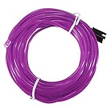 ネオンライト、GLISTENY ElワイヤポータブルGlowing Strobingエレクトロルミネッセンス防水LEDストリップのハロウィンパーティークリスマスインドアアウトドア Glistenyvi