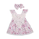 (ラランドリー) laraandlory 子供服 半袖 ワンピース 女の子 小花柄 ヘアバンド付き 出産祝い ギフト(100/2-3歳)