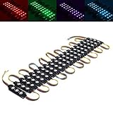 ILS - 20 pieces Black SMD5050 RGB 60 LED Module Strip Light Waterproof Signage Store Front Rigid Bar
