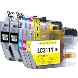 【BAALAND】LC3111-4PK ブラザー用 LC3111 互換インクカートリッジ 5パック 対応機種 DCP-J572N DCP-J577N DCP-J582N DCP-J587N DCP-J972N DCP-J973N DCP-J978N-B DCP-J978N-W DCP-J981N