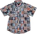 E-Land Kids Boys' Patchwork Shirt (Toddler/Kids) - Multicolor - 6 [並行輸入品]