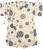 村信 和水玉柄 甚平風ロンパス 男児 オフ 70cm 71723 日本製