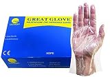 GREAT GLOVE HDPE500-S-S-BX High Density Polyethylene HDPE Foodservice FFDCA Approved Glove, Small, C