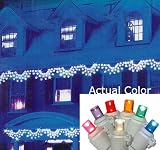 Vickerman Multicolored LED Wide Angle Swag Christmas Lights with White Wire, Set of 150 by Vickerman