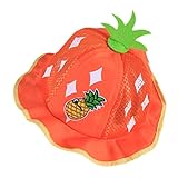 Lieteuy 子供 幼児 赤ちゃん 帽子 夏 キッズ フルーツプリント パターン バケット帽子 Sunhat ヘルメット バケットキャップ (オレンジ)