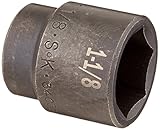 SK Hand Tool 34036 0.5 in. Drive, 6-Point Standard Fractional Impact Socket - 1.1 3 in.