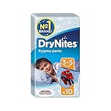 1パック男の子10のための3 - 5年のDrynites (Huggies) (x 6) - Huggies 3-5 years DryNites for Boys 10 per pack (Pack