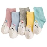Vwu 5パックLittle Girls Boys足首靴下かわいいカジュアルソックス1 – 8歳