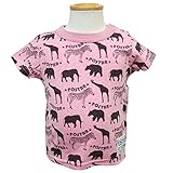 (ポスター) POSTAR　アニマル総柄 Tシャツ　杢グレー　100cm