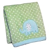 Carter's Embroidered Sherpa Blanket - Elephant by Triboro Quilt