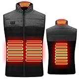 [在庫処分セール] Sukinana 型 電熱ベスト 加熱ベスト ヒートジャケット 加熱服 前後独立温度設定可能 USB充電式 3段温度調整