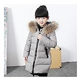子供服　ダウンジャケット　防寒　着心地良い　ファッション　保温する　アウター　グレー　140