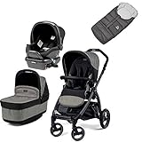 Peg Perego Book Pop Travel Bundle w Primo Viaggio 4/35 Infant Car Seat & Vario Footmuff (Atmosphere)