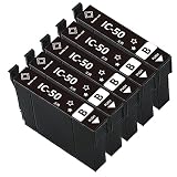エプソン用 IC50インク ICBK50互換インクカートリッジ 増量版 5本セット 最新ICチップ付き 残量表示可能 ICBK50互換インク 対応機種:EP-301 EP-302 EP-4004 EP-702A EP-703A EP-704A EP-705A EP-774A EP-801A EP-802A EP-803A EP-803AW EP-804A EP-804ARなど
