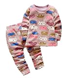 (インポートストアMK) 子供服 長袖 パジャマ ルームウェア 寝巻き キッズ ベビー 男女兼用 上下 セット (赤 レッド M/90)