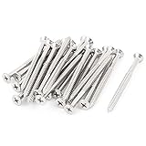 uxcell　セルフタッピングねじ　4.8mm x 70mm　部分スレッド　皿頭クロスヘッド　25個入り