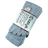【3足組5組セット】おたふく手袋 ソックス 絹のちから 5本指 (モク柄.)