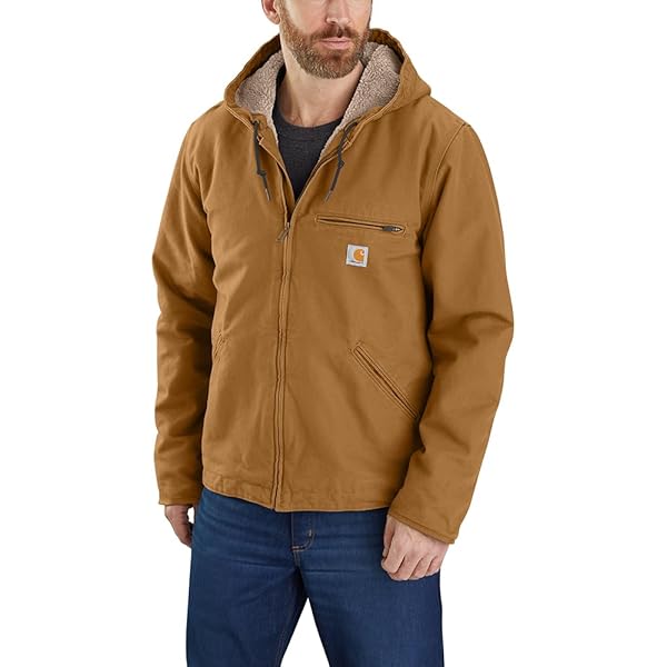 Carhartt Men's Sherpa Lined Sandstone Sierra Jacket J141 - multi
