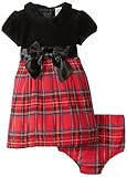 Little Meベビー女の子格子柄ドレスとパンティー カラー: オレンジ