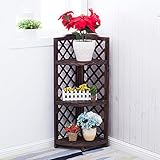 RBHJZ ソリッドウッドの花の棚リビングルームのバルコニー植物の屋内と屋外の床のスタイルのコーナー A+ ( サイズ さいず : スリーレイヤー )