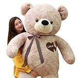 AMIRA TOYS ぬいぐるみ 特大 くま テディベア クマ ぬいぐるみ テディベア ぬいぐるみ大きい クマのぬいぐるみ くまのぬいぐるみ (ブラウン, 125cm)