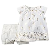 カーターズ Carter's チュニック ラッフル袖 半袖 ＆ ショートパンツ 綿100% 2-Piece Top & Short Set 18M (78-83cm)