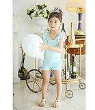 「楽々セレクトショップ」DUDU&MUMU正規品　大人気　可愛い子供用水着 女の子 点々柄　連体式水着スクール セパレート 上下セット 女児 ガールズ ビキニ キャップ付き 海水浴 スイミング ベビー