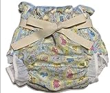 大人用 おむつカバー 腰紐付き レトロ動物柄(ベビービニール 防水) (L)