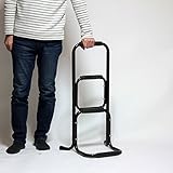 立ち上がり手すり ダークブラウン色　完成品 幅43×奥行き38×高さ80ｃｍ（約） (１個)