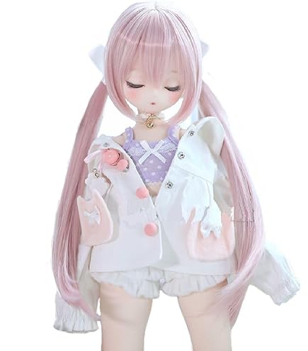 Amazon | ドール用 耐熱 ウィッグ ST147 ロングヘア グリーンティー 頭