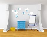 キュートホットエアバルーンバルーン雲壁ステッカー赤ちゃん保育園壁デカールDIYビニールステッカー子供room-you選択色
