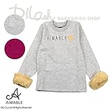 (エマーブル) AIMABLE袖口ボア付き長袖Ｔシャツ/秋 140 ワインレッド