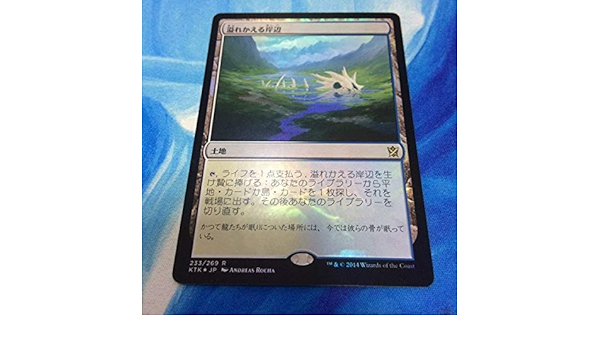 Amazon Co Jp Mtg Foil 溢れかえる岸辺 Flooded Strand Ktk 土地r 日本語版 ホビー 通販