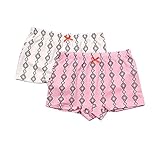 2つのセットのかわいい通気性の柔らかい赤ちゃんの女の子の下着パンティー、2-3年、白ピンク