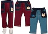 (ブーマート)BOO MART 2015 BOOプリント 細ボーダー柄 ポケット付 パンツ 95cm レッド