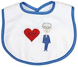 Raindrops Love Bernie Embroidered Bib, Blue by Raindrops