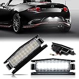 POPMOTORZ LED ライセンスランプ マツダ用 ロードスター ND5RC ロードスターRF NDERC DJ系 デミオ ナンバー灯 6500K ホワイト ナンバープレートライト 純正交換 ライセンス灯 ライセンスプレートライト 2個セット
