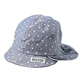 コネクトエム コットンバオバブキャップ ベビー UVカット ブルー[ドット] S(46cm～48cm) 72-1001 72-2001