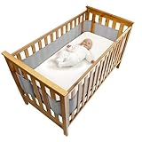 Baby Bundle Safe Dreams 4 Sided Cot Wrap with 100 Percent Cotton Surface (Silver Grey) by Baby Bundl