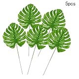トトハウス(TOTO HOUSE) 5個 人工観葉植物 モンステラ株立ち 家庭装飾 光触媒加工 グリーン