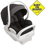 Maxi-Cosi IC164BIZ - Mico Max 30 Infant Car Seat White Collection w Baby on Board Sign - Devoted Bla