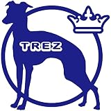 14色 愛犬名 or 犬種名入り イタリアングレイハウンド ステッカー DOG ON BOARD【DOG IN CAR 愛犬 ワンコ 名入れ ネーム イタグレ イタリアングレーハウンド カーサイン】 