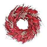 彩か SAIKA リース M 赤 レッド インテリア用 玄関飾り シック CXO-207r  Wreath-Needle Leaf M Red