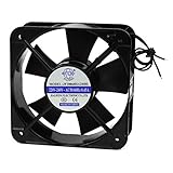 Saim 高速金属製住宅用ファン 冷却軸付き 交流220-240V 0.45A 200 mm x 200 mm