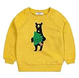 子供服 春秋 長袖 Tシャツ トレーナー 丸い襟 キッズ 男の子 女の子 ベビー おしゃれ カジュアル ファッション 可愛い 動物 熊 プリント 3色