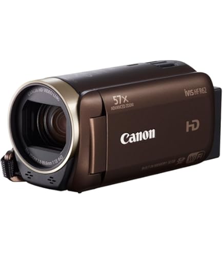 Amazon | Canon デジタルビデオカメラ iVIS HF R52 ブラウン 光学32倍